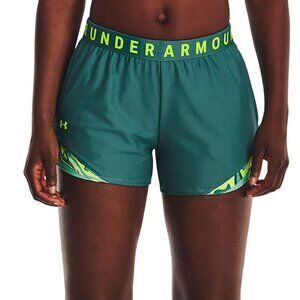 Under Armour Womens Play up 3.0 Tri Color Shorts Teal Size XXL